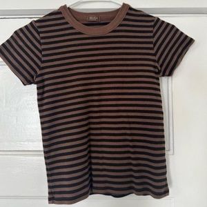 Brandy Melville Brown and Black Tee